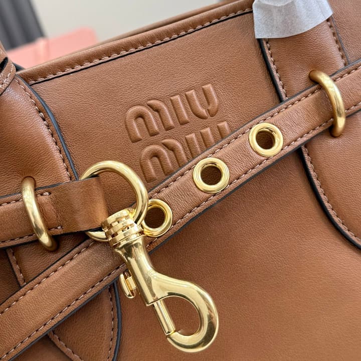 Miu Miu Aventure Leather Shoulder Bag