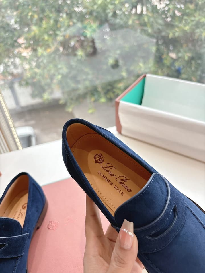 Loro Piana Loafers in Black Suede