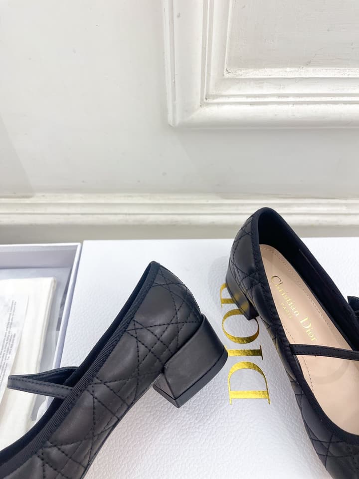 Dior Cannage Pearl Ballet Pumps – 2024 Early Spring Collection in Cream Mary Jane