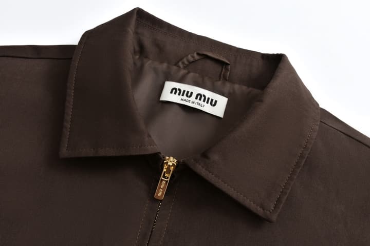 Miu Miu Harrington Jacket – 24FW in Dark Brown Harrington Jacket