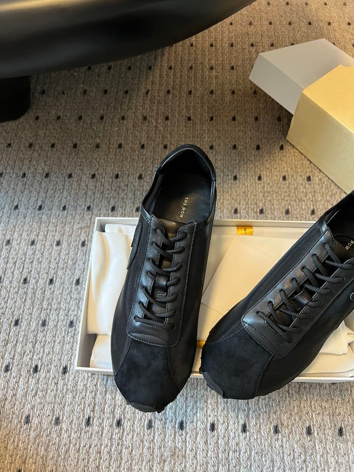 The Row 25SS German Training Mesh Sneakers in Black