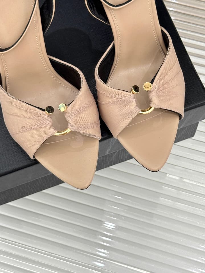 Saint Laurent High-Heel Sandals – 25SS in Black Suede