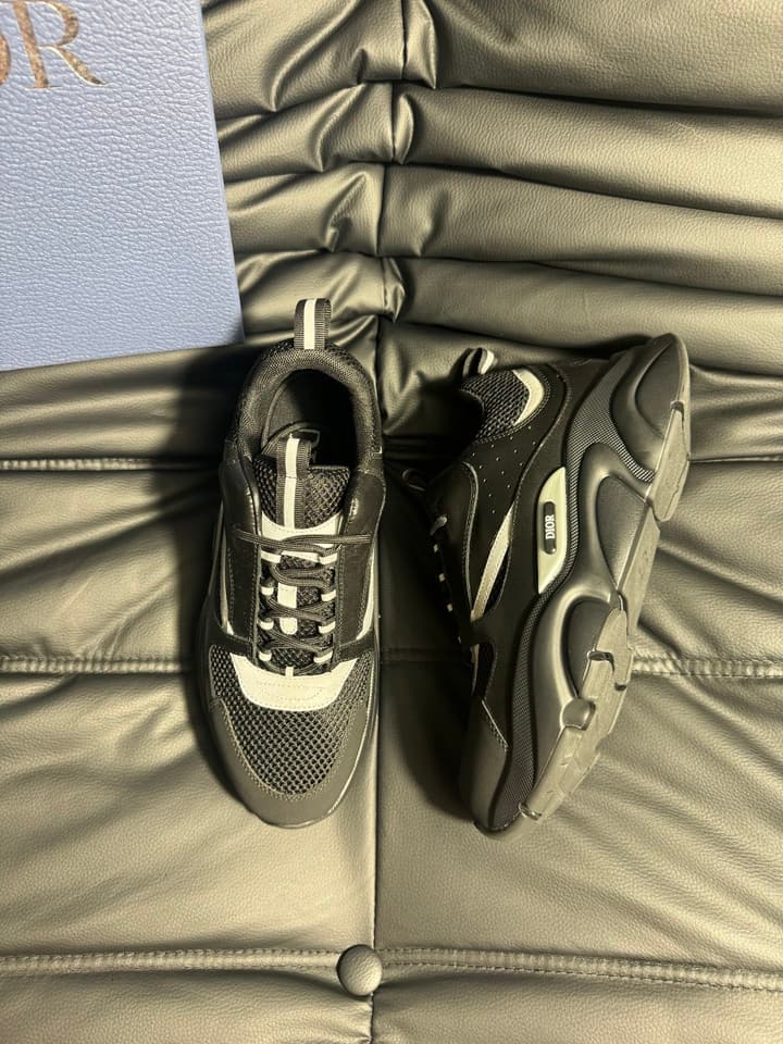 Dior B22 Calfskin Sneakers in Black