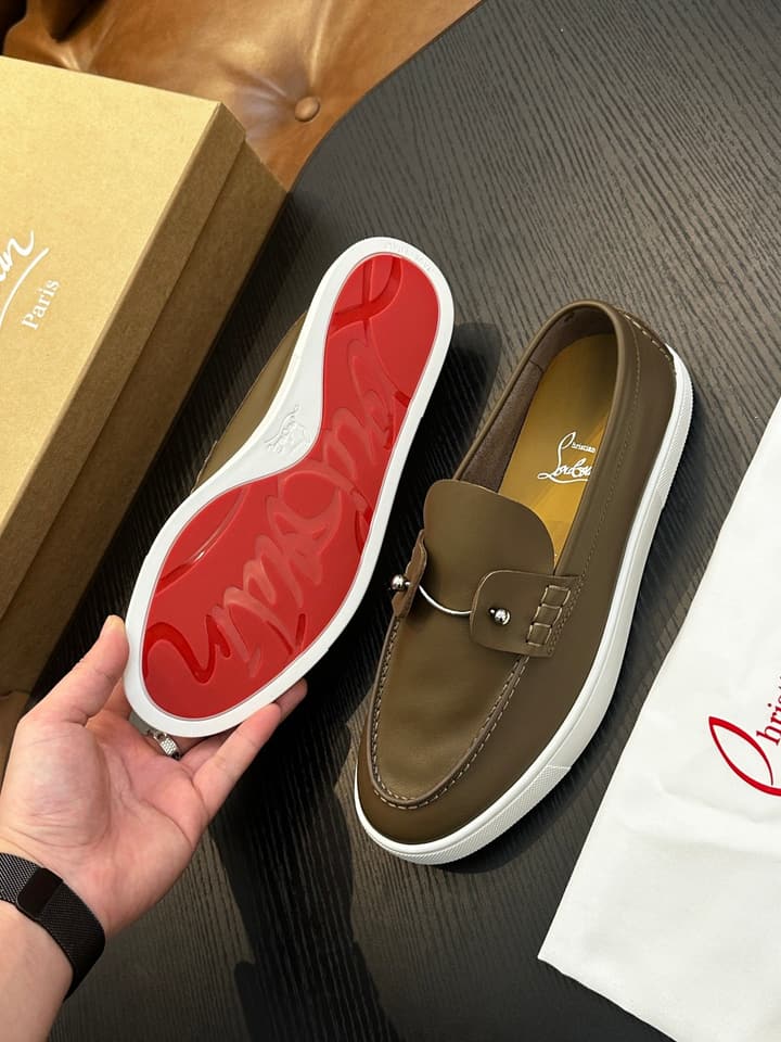 Christian Louboutin Men's Casual Sneakers in Light Grey