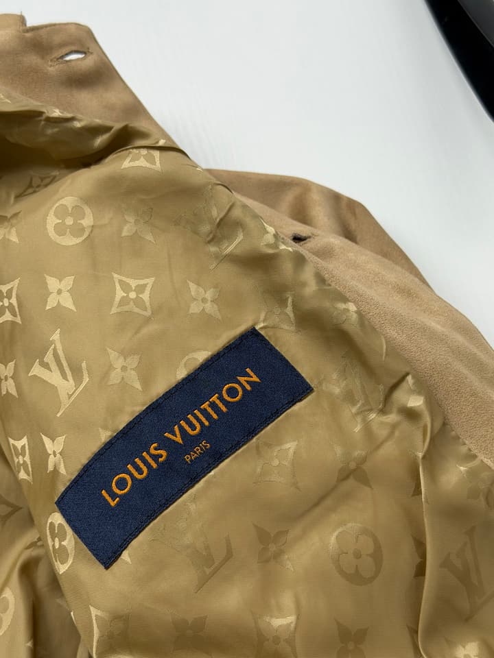 Louis Vuitton 3D V Embroidered Suede Workwear Jacket