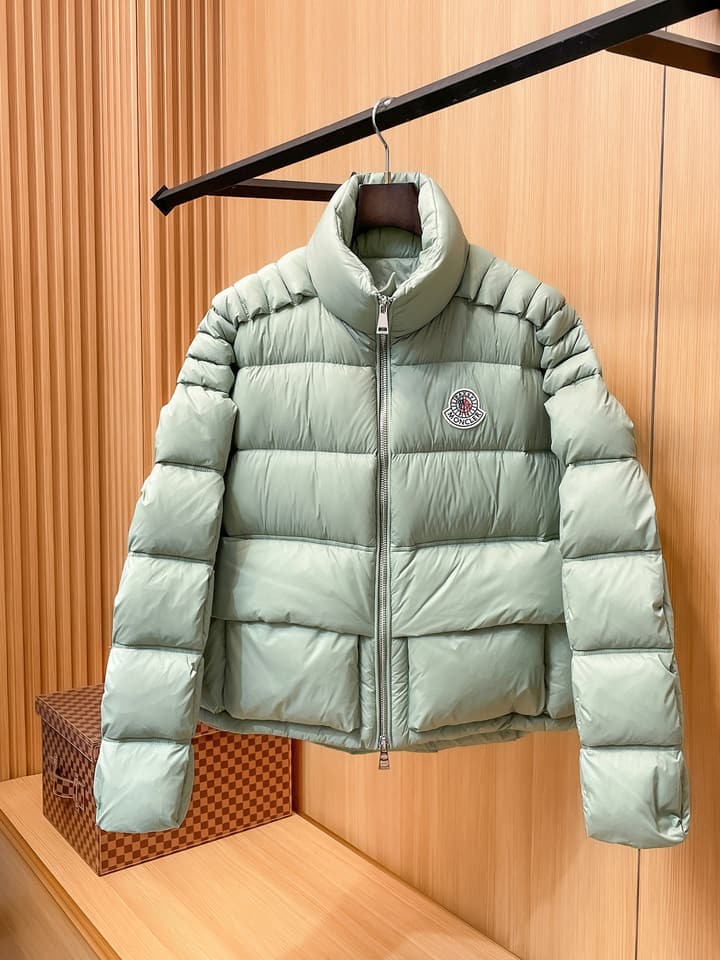 Moncler Stand Collar Embossed Down Jacket – Limited Edition in Black