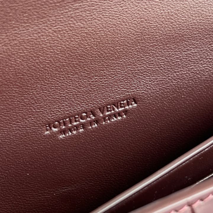 Bottega Veneta Crocodile Embossed Intrecciato Clutch in Gold