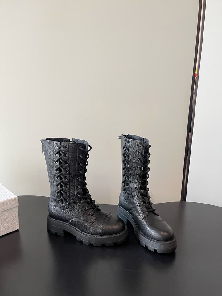 Dior D-Road Lace-Up Combat Boots