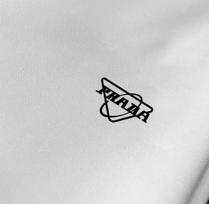 Prada Short-Sleeve T-Shirt – 25SS Collection in Black With White Triangle Logo