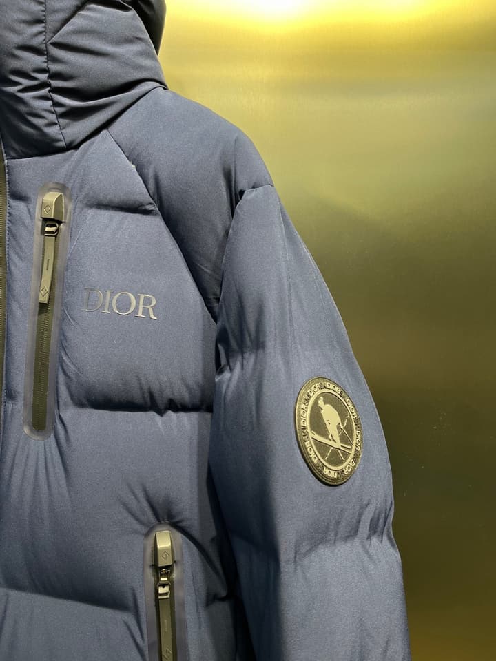 Dior Collaboration Waterproof Down Ski Jacket in Light Blue
