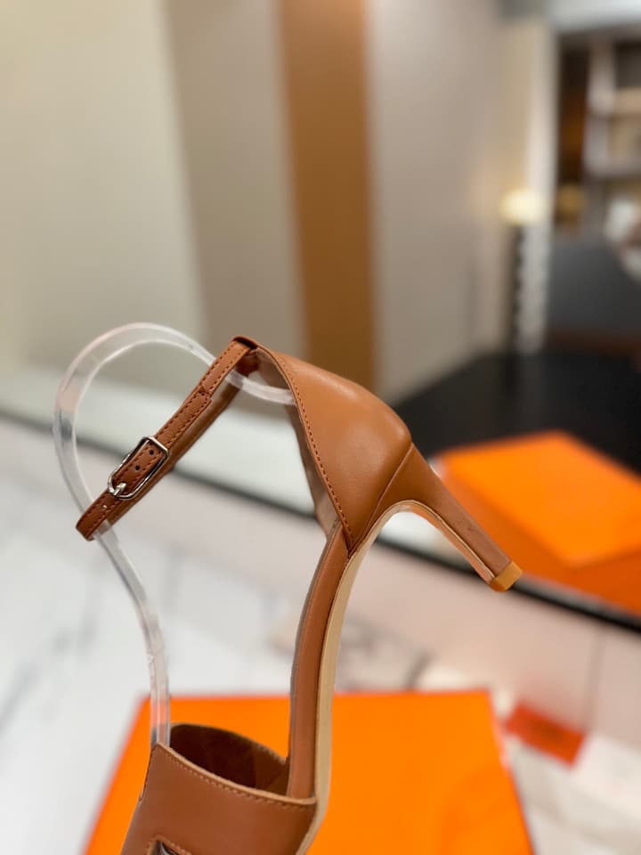 Hermès Classic Smooth Cowhide Heels – 6.5cm in All White