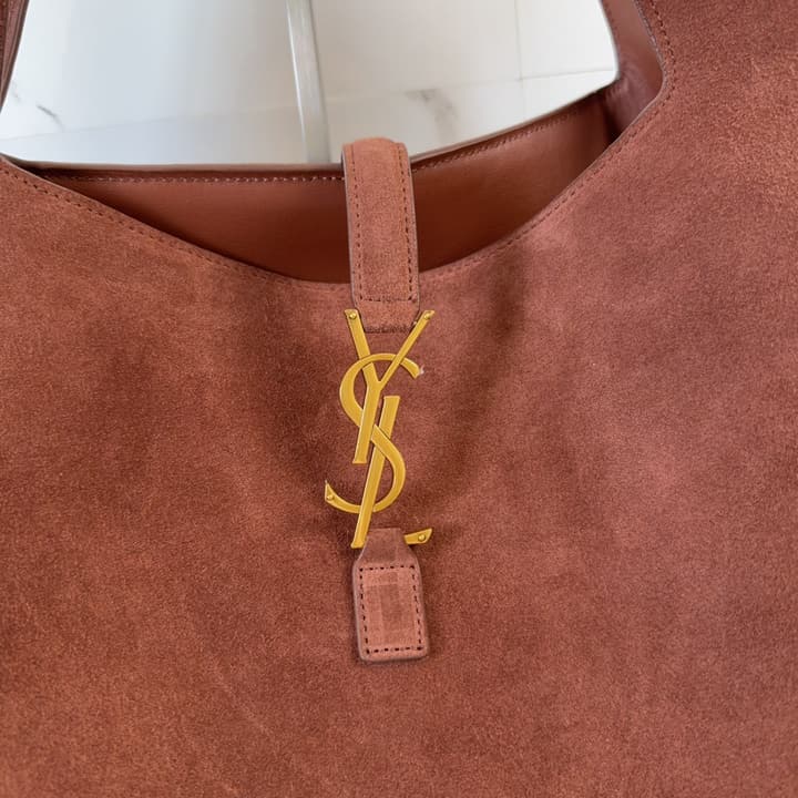 Saint Laurent BEA Suede Collapsible Tote Bag