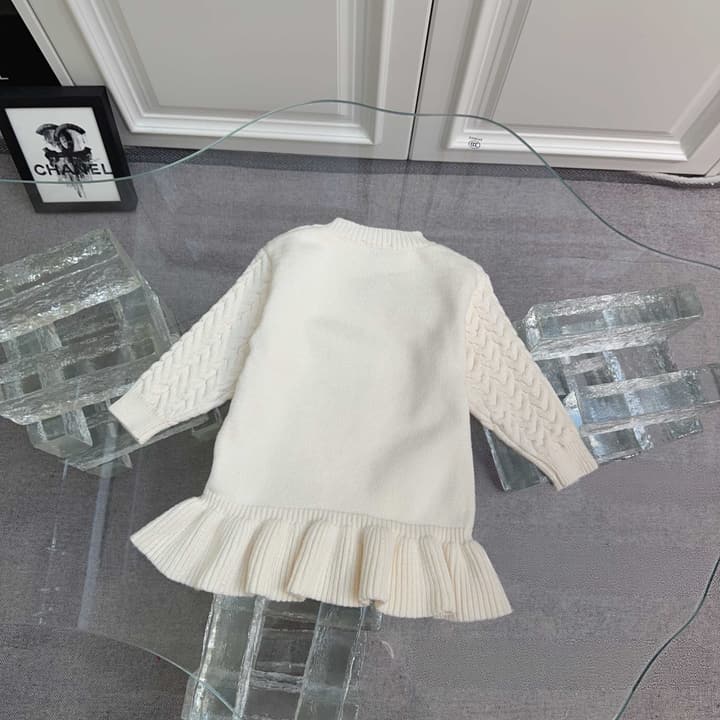 Moncler Kids Cable Knit Mermaid Dress – Kids Collection in Cable Knit Cream