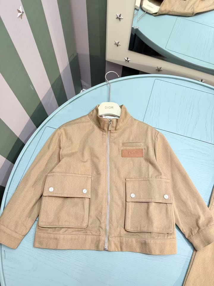 Dior Kids Two-Piece Outfit Set – Kids Collection – 2025SS in Light Tan Set