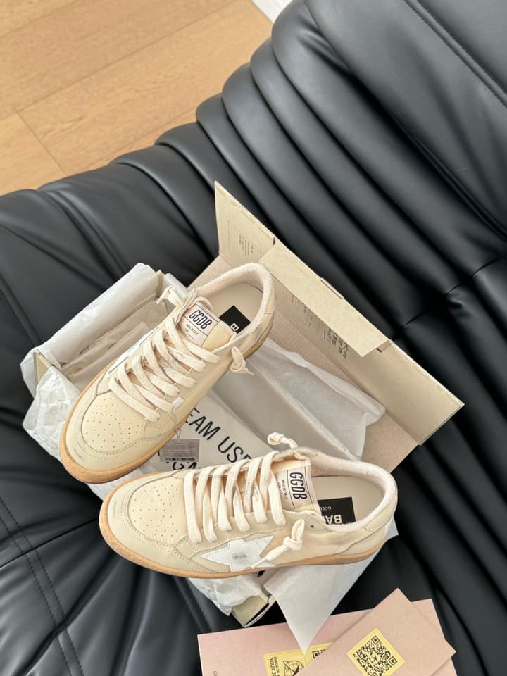 Golden Goose Graffiti Distressed Sneakers – 2024 Collection in Off-white Grey