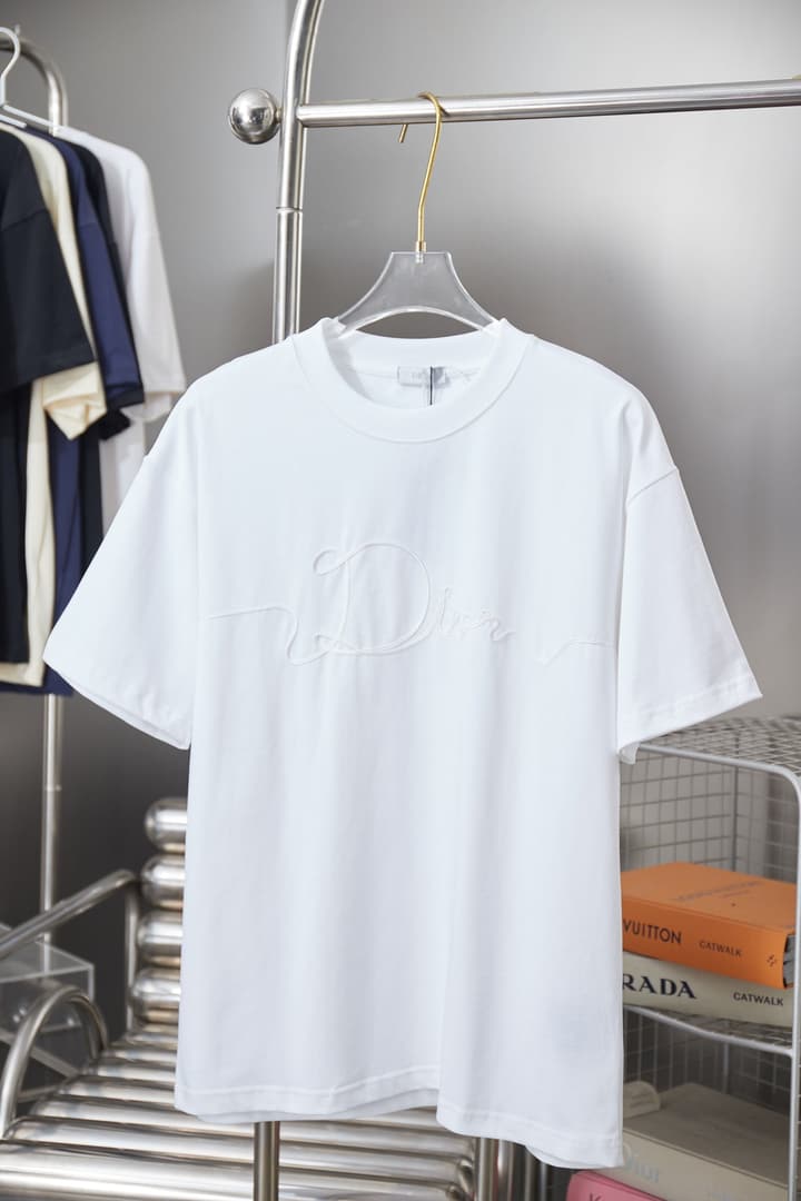 Dior Embroidered Logo Print T-Shirt – 25SS Early Spring Collection in Black