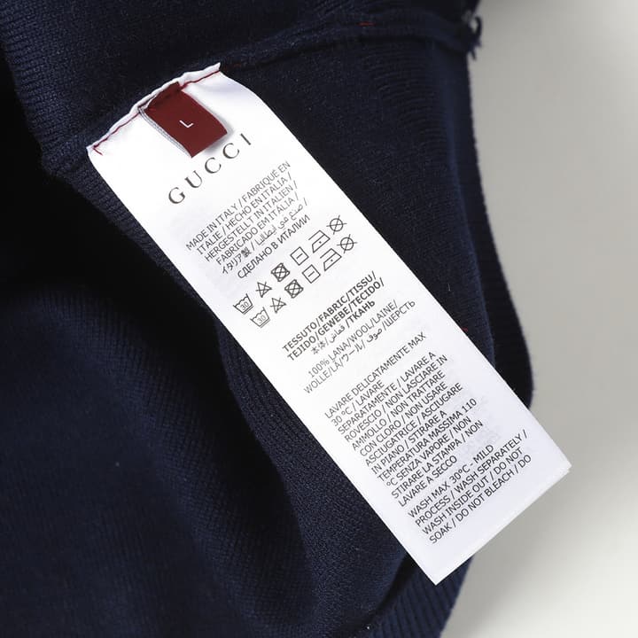 Gucci GG Double-Sided Wool Cardigan – 2025FW in Navy Blue Gg Monogram Sweater