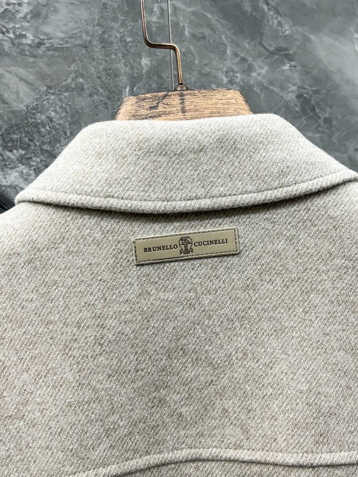Brunello Cucinelli Knit Blend Down Jacket – 25FW in Light Camel