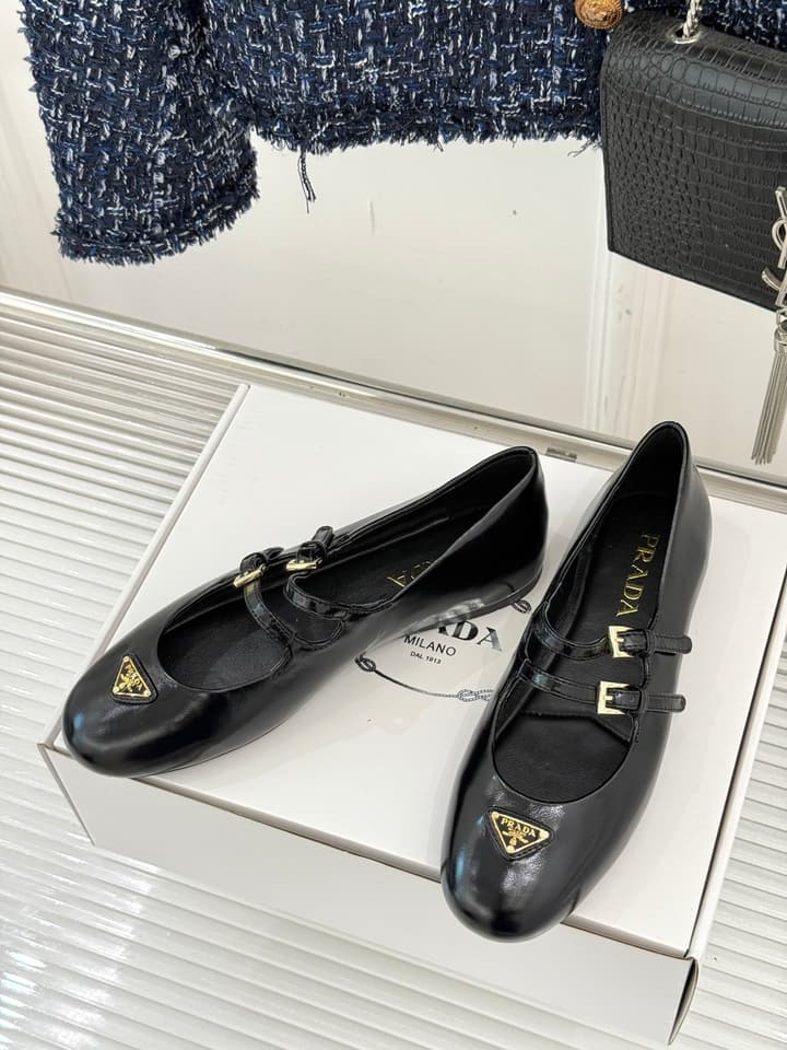 Prada Classic Mary Jane Flats in Leopard Print
