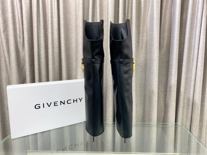 Givenchy Glossy Leather Knee-High Boots