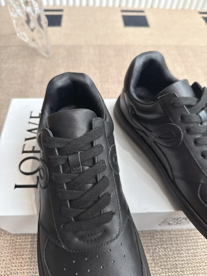 Loewe Spliced Minimalist Sneakers in Black