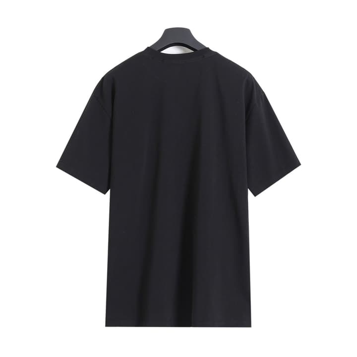 Balenciaga Apple Logo Embroidered Distressed T-Shirt – 26SS in Black