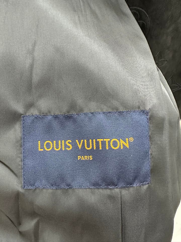 Louis Vuitton Black Monogram Collared Jacket in Black Monogram Jacket