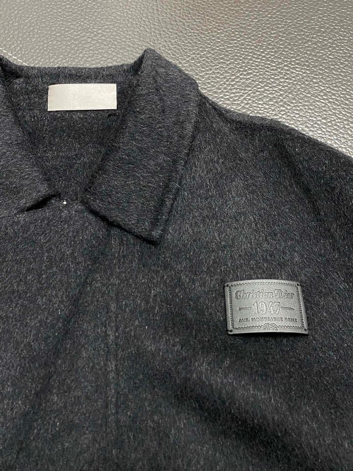 Dior Men's Classic Lambswool Short Coat in Camel Brown