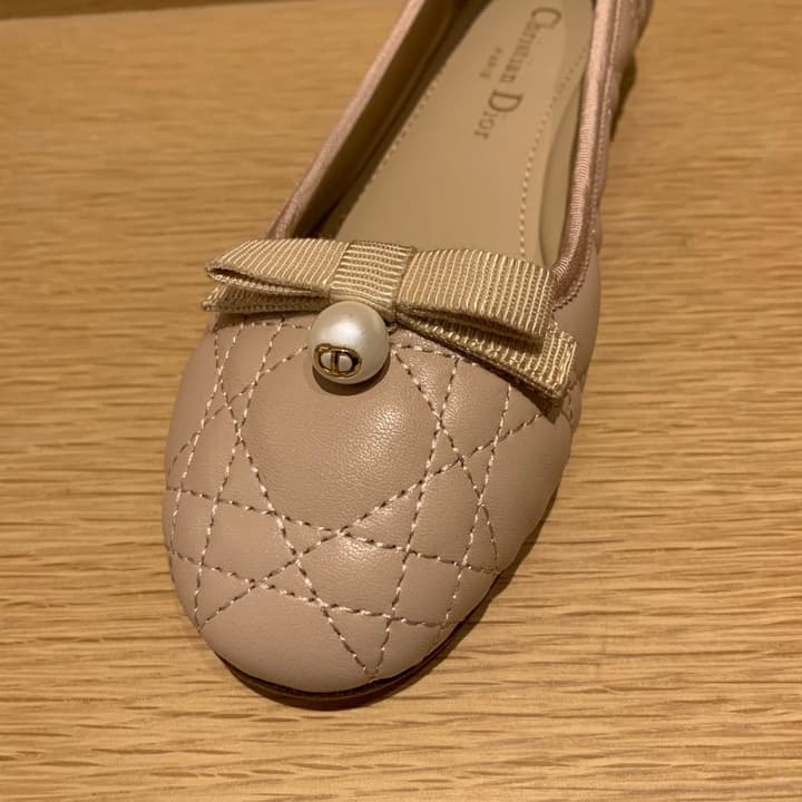 Dior Cannage Quilted Leather Ballerina Flats in Black Quilted Leather