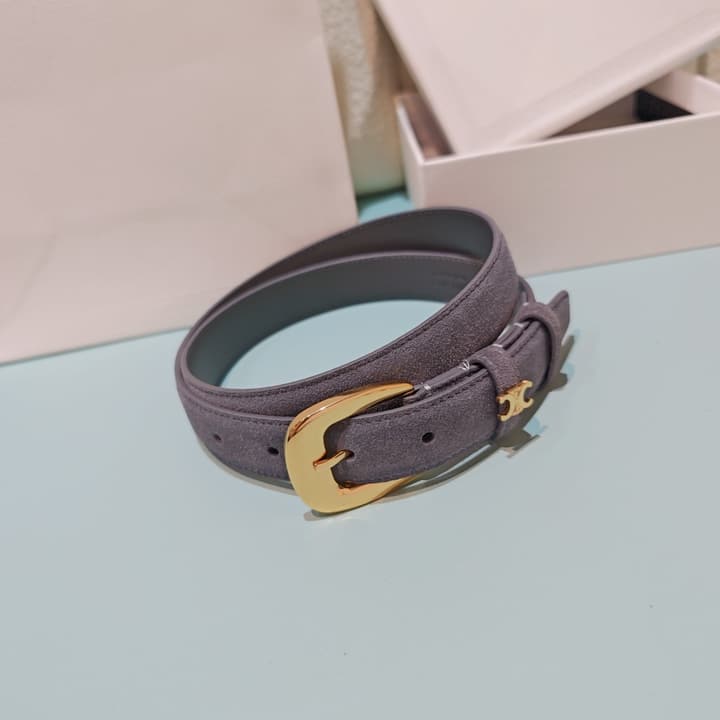 Celine 2.5cm Reversible Cowhide Belt in Classic Black