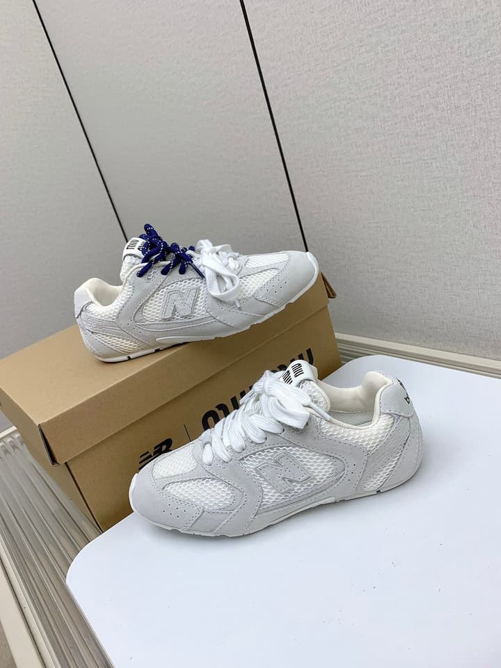 Miu Miu x New Balance Collaboration Runway Sneakers – 2024 in Distressed Grey