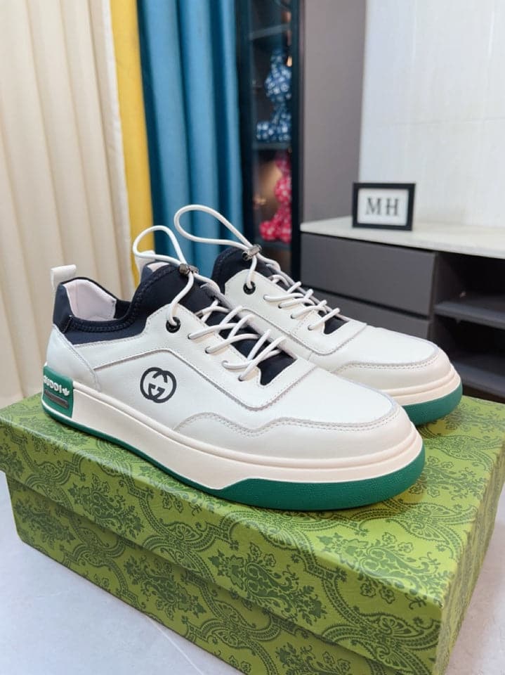 Gucci New Season Casual Fashion Sneakers in Black With Web Stripe
