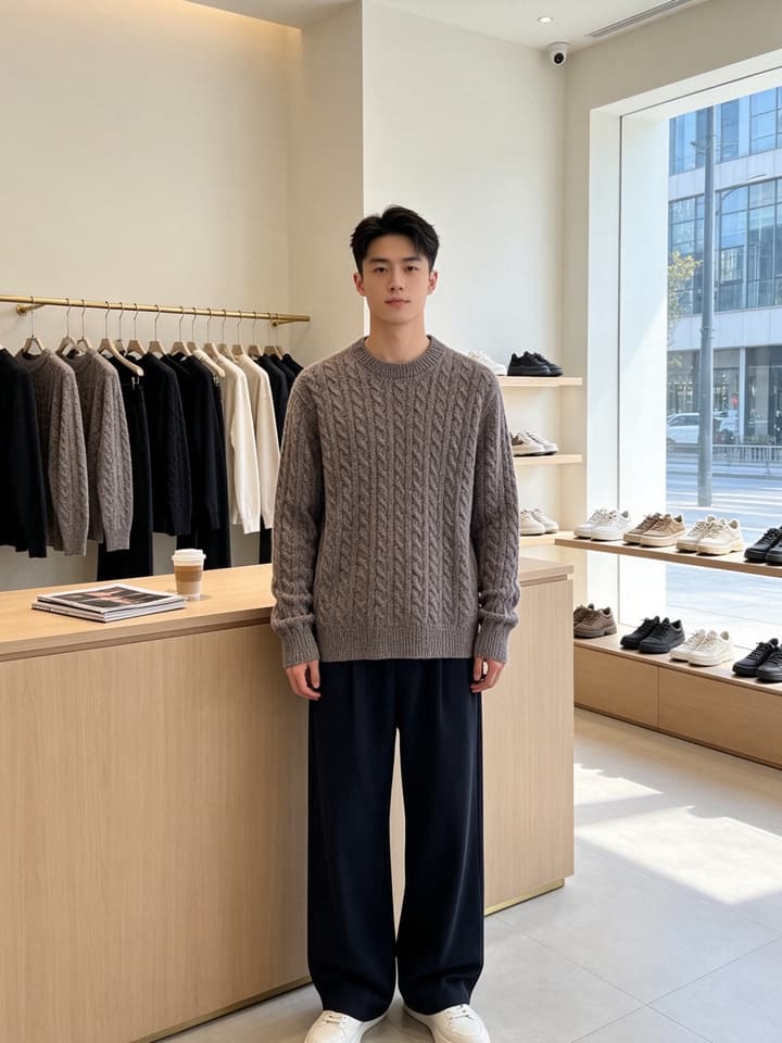 Loro Piana Wool and Cashmere Sweater Jacket