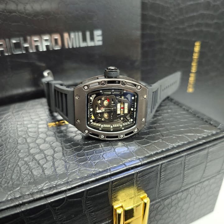 Richard Mille RM052 Series Skeleton Skull Automatic Quartz Watch in Gunmetal Tone
