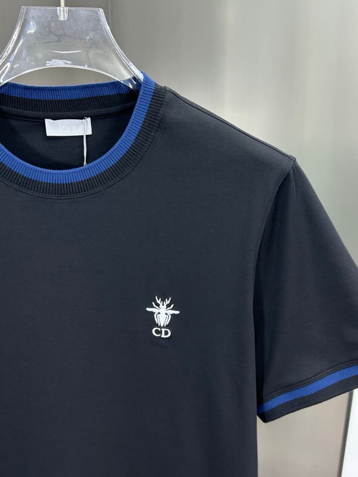 Dior 3D Logo High-Count Cotton T-Shirt – 2026SS in Black With Blue Graffiti Logo