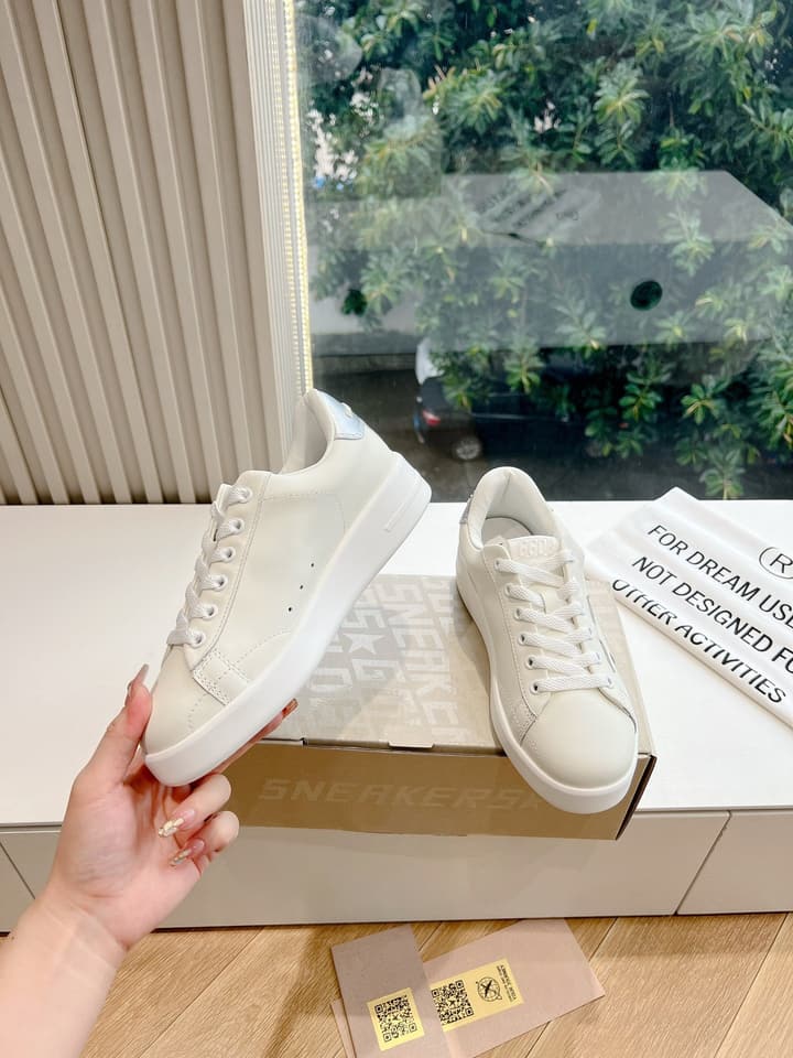 Golden Goose Space Distressed Sneakers – 2024 Collection in White 1