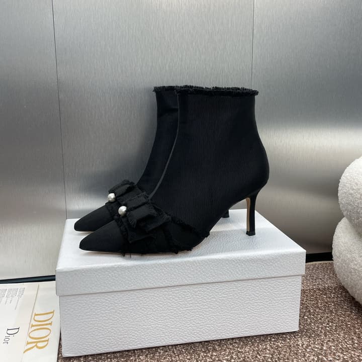 Dior J'Adior Adiorble Tassel Ankle Boots – 2024 Fall/Winter Collection in Black High Heel