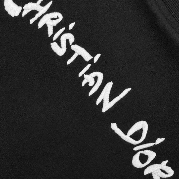 Dior Christian Embroidered Velvet Leather Baseball Jacket