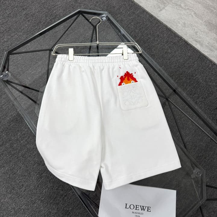 Loewe Classic Element Print Shorts – Spring/Summer Collection in Black With Blue Text