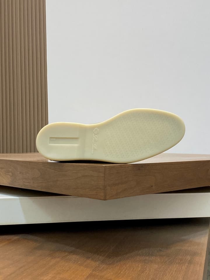 Loro Piana Unisex Suede Leather Loafers in Cream Suede