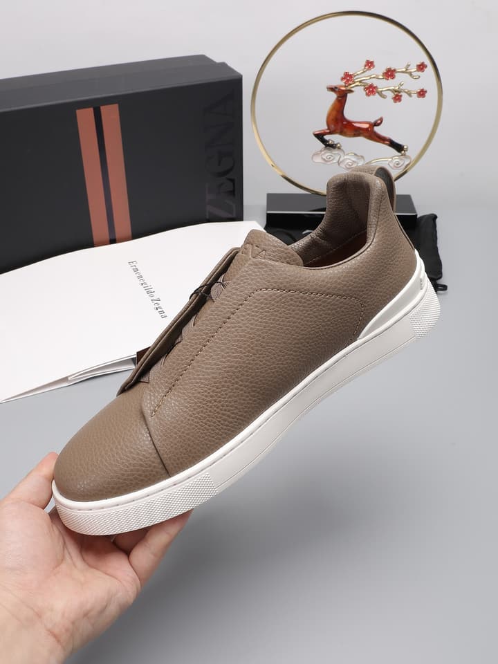 Zegna Triple Stitch Low-Top Sneakers