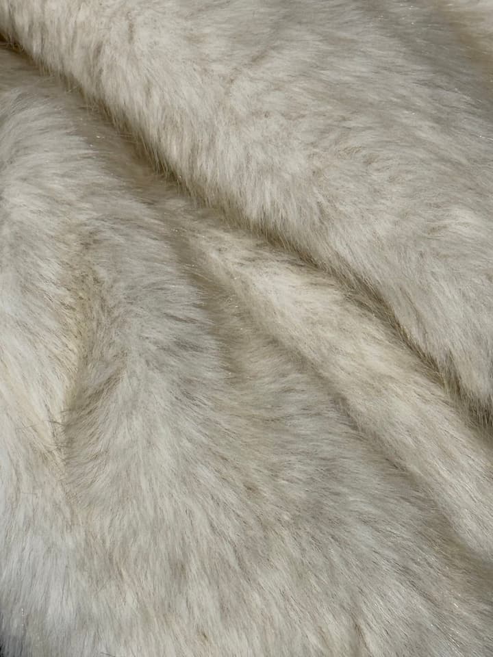 Moncler Convertible Faux Fur Jacket in Blended Beige Faux Fur