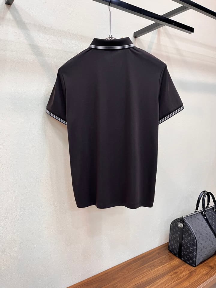Brunello Cucinelli Embroidered Logo Polo Shirt – Spring/Summer Collection – 2026SS in Dark Brown