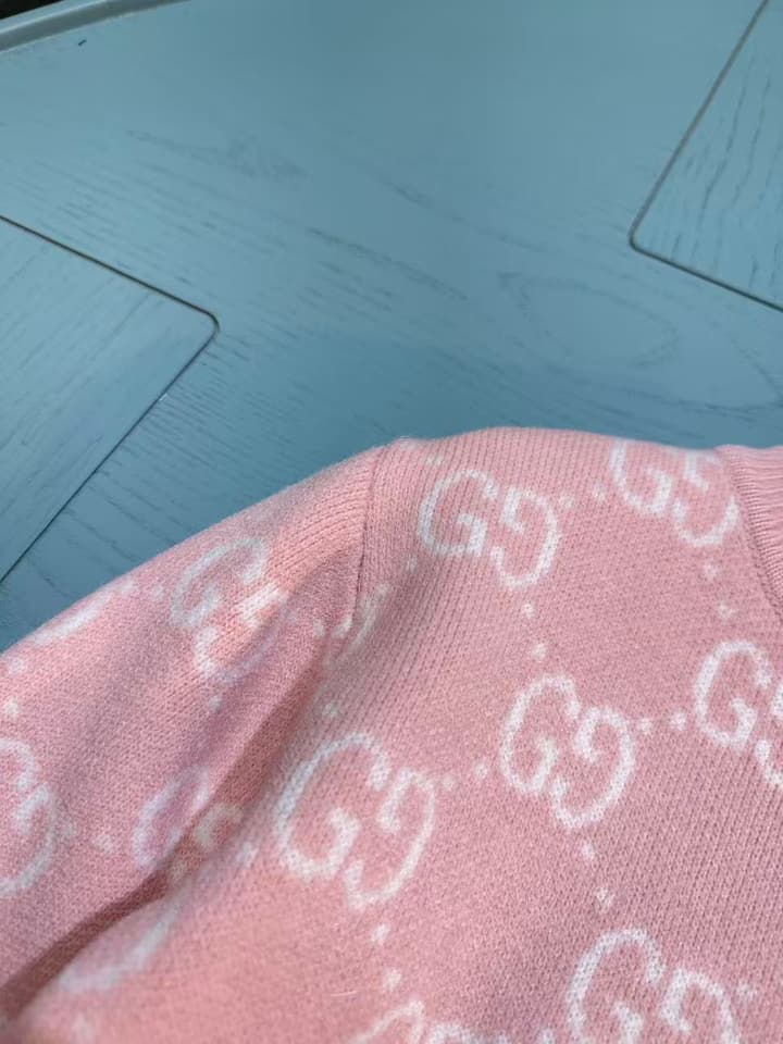 Gucci Classic Knit Sweater – Kids Collection – 2025SS in Pink Gg Knit Sweater