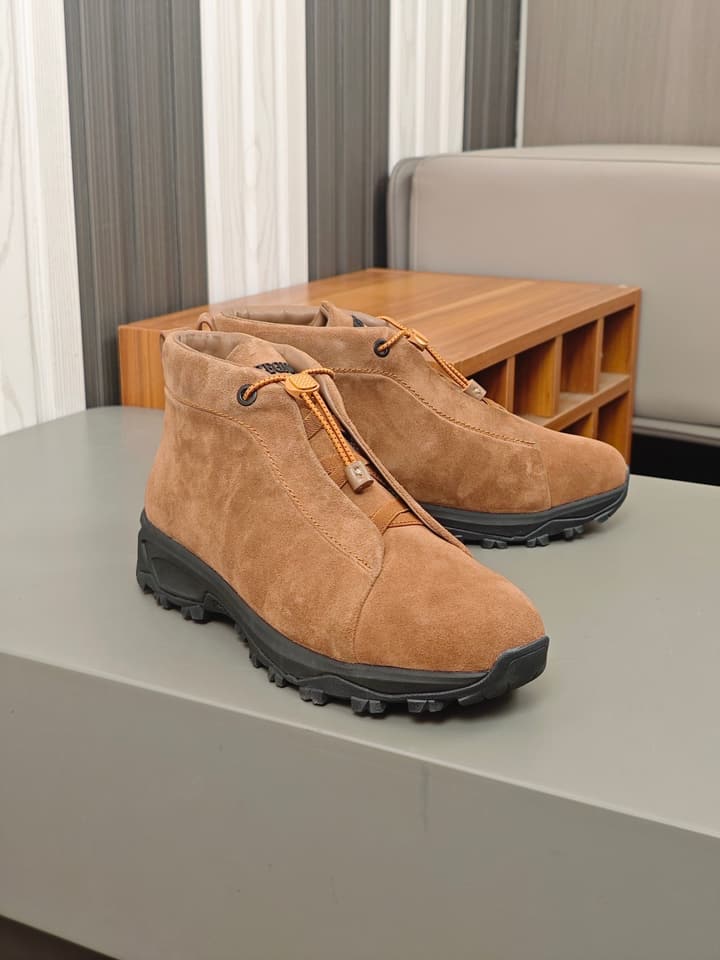 Zegna Triple Stitch™ Monte Luxury Casual Shoes in Black Leather High-top