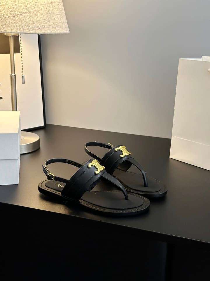 Celine Vintage Roman Sandals – SS Collection in Black