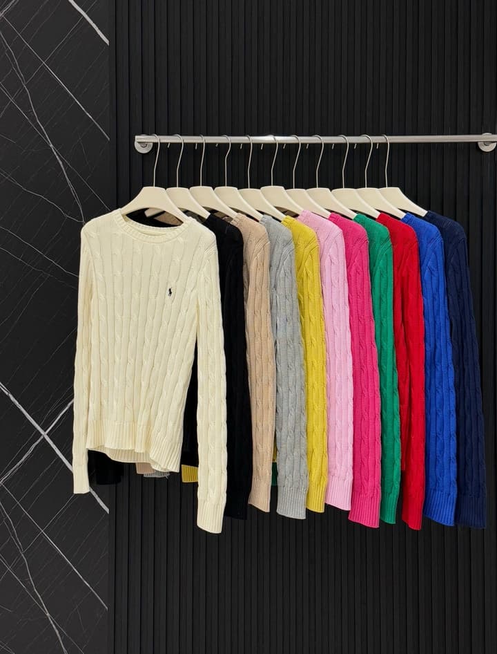 Ralph Lauren Cable Knit Sweater in Bright Yellow