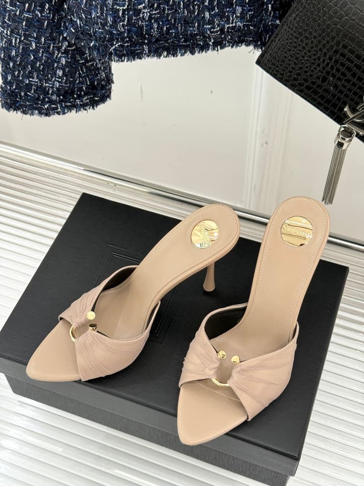 Saint Laurent High-Heel Sandals – 25SS in Black Suede