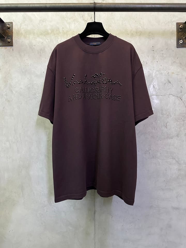 Louis Vuitton Pearl Logo Crewneck T-Shirt – 25SS in Black