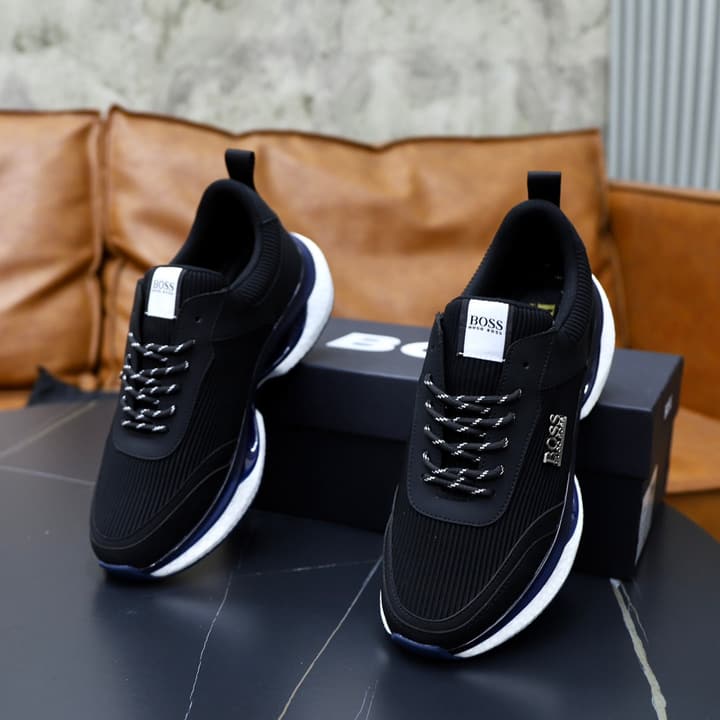 Boss 2024 Knit Sneakers – New Collection in Black Knit